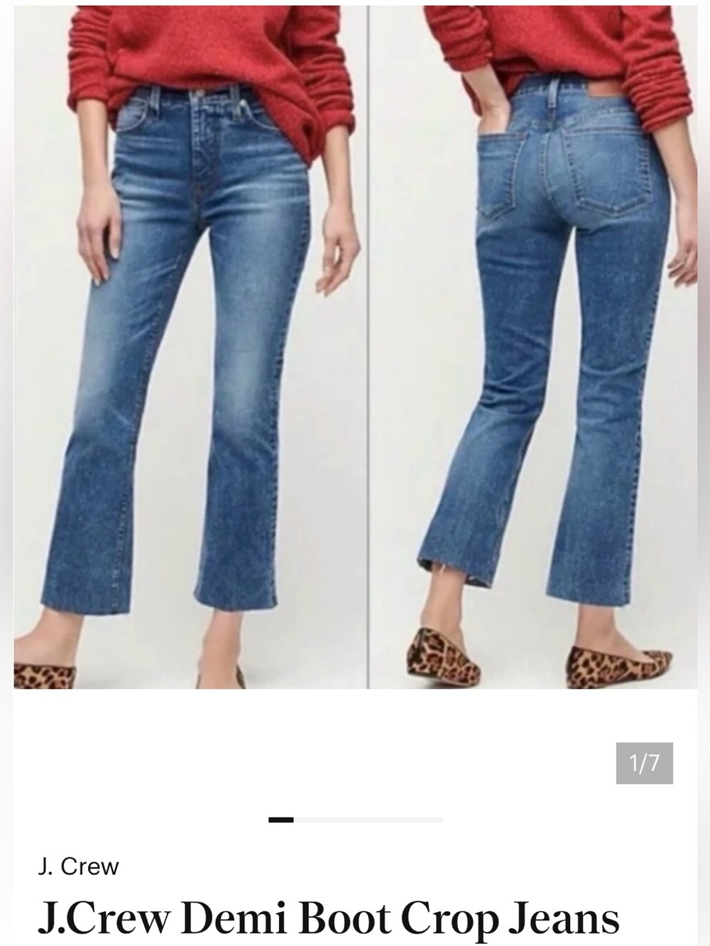 J. Crew Women's 9" Demi-Boot Crop Jeans - Blue
